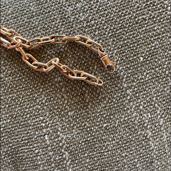 Grande Luxe Link Drawn Cable Chain Necklace in Rose Gold 18” - Picture 5 of 6